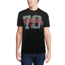 Load image into Gallery viewer, Men&#39;s FISLL Heathered Charcoal/Black Portland Trail Blazers Dip Dye T-Shirt