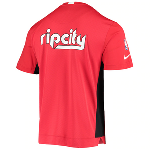 Men's Nike Red/Black Portland Trail Blazers City Edition 2.0 Shooting Performance T-Shirt