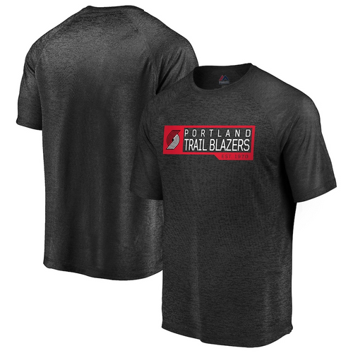 Men's Fanatics Branded Black Portland Trail Blazers Start Strong Performance T-Shirt