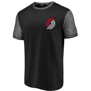 Men's Fanatics Branded Black/Heathered Black Portland Trail Blazers Made to Move Static Performance T-Shirt
