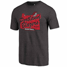 Load image into Gallery viewer, Men&#39;s Fanatics Branded Black Portland Trail Blazers Old Town Hometown Tri-Blend T-Shirt