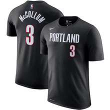 Load image into Gallery viewer, Men&#39;s Nike C.J. McCollum Black Portland Trail Blazers Player Name &amp; Number Performance T-Shirt