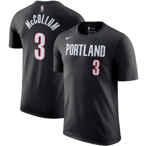 Men's Nike C.J. McCollum Black Portland Trail Blazers Player Name & Number Performance T-Shirt