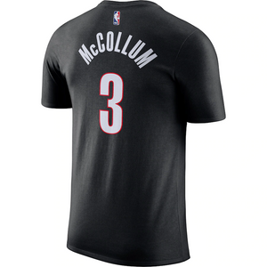 Men's Nike C.J. McCollum Black Portland Trail Blazers Player Name & Number Performance T-Shirt