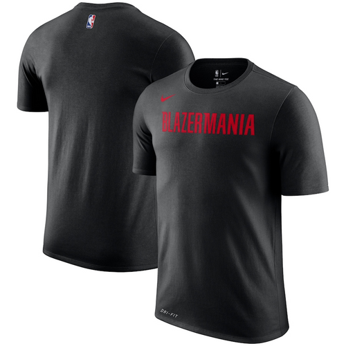 Men's Nike Black Portland Trail Blazers City Edition Performance Cotton Essential T-Shirt
