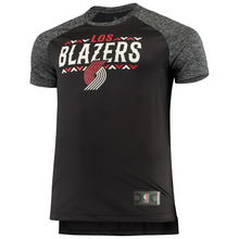 Load image into Gallery viewer, Men&#39;s Fanatics Branded Gray Portland Trail Blazers Big &amp; Tall Noches Shooting Raglan T-Shirt