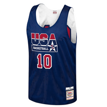 Load image into Gallery viewer, Men&#39;s Mitchell &amp; Ness Clyde Drexler Navy USA Basketball Training 1992 Dream Team Authentic Reversible Practice Jersey