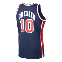 Load image into Gallery viewer, Men&#39;s Mitchell &amp; Ness Clyde Drexler Navy USA Basketball Home 1992 Dream Team Authentic Jersey