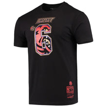 Load image into Gallery viewer, Men&#39;s Mitchell &amp; Ness Black Toronto Raptors Hardwood Classics Jurassic 6 T-Shirt