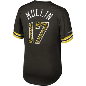 Men's Mitchell & Ness Chris Mullin Black Golden State Warriors Player Name & Number T-Shirt