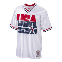 Load image into Gallery viewer, Men&#39;s Mitchell &amp; Ness Larry Bird White USA Basketball 1992 Dream Team Authentic Shooting Shirt