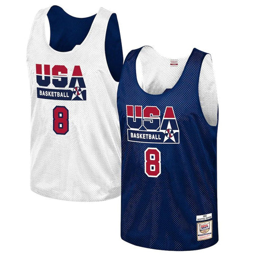 Men's Mitchell & Ness Scottie Pippen Navy USA Basketball Training 1992 Dream Team Authentic Reversible Practice Jersey