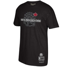 Load image into Gallery viewer, Men&#39;s Mitchell &amp; Ness Black Toronto Raptors Hardwood Classics North Over Everything Hometown T-Shirt