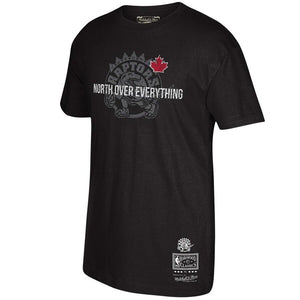 Men's Mitchell & Ness Black Toronto Raptors Hardwood Classics North Over Everything Hometown T-Shirt