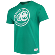 Load image into Gallery viewer, Men&#39;s Mitchell &amp; Ness Kelly Green Boston Celtics Banner 17 Tenth Anniversary Ring T-Shirt