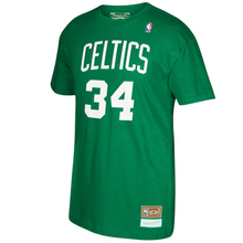 Load image into Gallery viewer, Men&#39;s Mitchell &amp; Ness Paul Pierce Kelly Green Boston Celtics Retirement Name &amp; Number T-Shirt