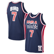 Load image into Gallery viewer, Men&#39;s Mitchell &amp; Ness Larry Bird Navy USA Basketball Home 1992 Dream Team Authentic Jersey