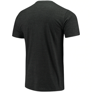 Men's Mitchell & Ness Heathered Black Cleveland Cavaliers Hardwood Classics Throwback Logo Tri-Blend T-Shirt