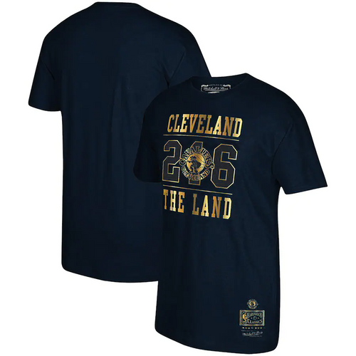 Men's Mitchell & Ness Navy Cleveland Cavaliers Area Code T-Shirt