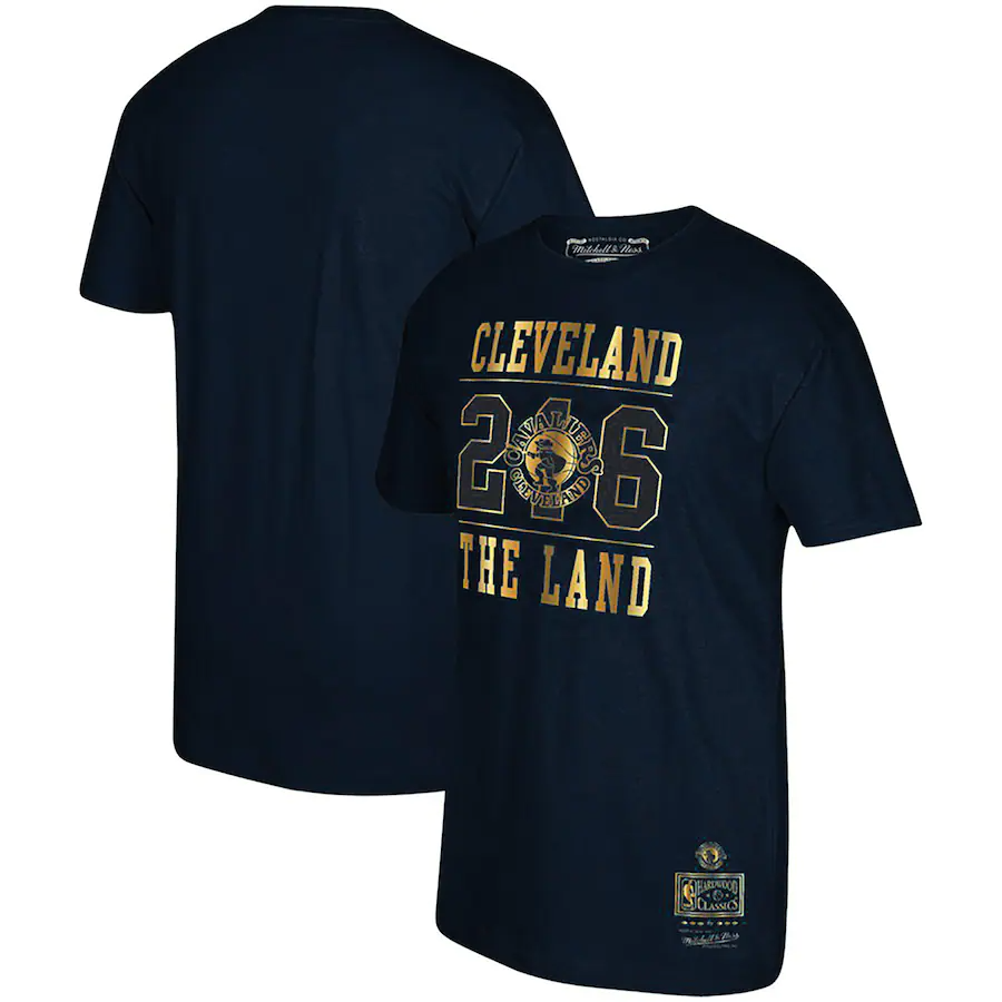 Men's Mitchell & Ness Navy Cleveland Cavaliers Area Code T-Shirt