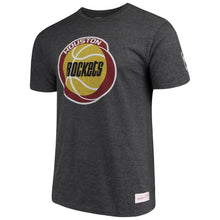Load image into Gallery viewer, Men&#39;s Mitchell &amp; Ness Heathered Black Houston Rockets Hardwood Classics Throwback Logo Tri-Blend T-Shirt