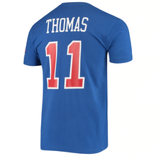 Load image into Gallery viewer, Men&#39;s Mitchell &amp; Ness Isiah Thomas Blue Detroit Pistons Hardwood Classics Stitch Name &amp; Number T-Shirt
