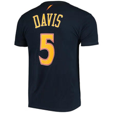 Load image into Gallery viewer, Men&#39;s Mitchell &amp; Ness Baron Davis Navy Golden State Warriors Hardwood Classics Stitch Name &amp; Number T-Shirt