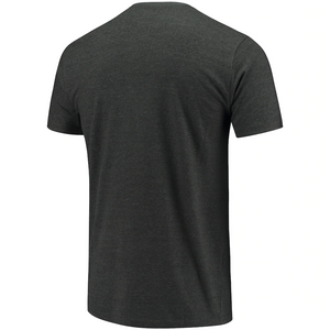 Men's Mitchell & Ness Heathered Black Milwaukee Bucks Hardwood Classics Throwback Logo Tri-Blend T-Shirt