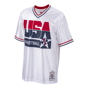 Men's Mitchell & Ness Patrick Ewing White USA Basketball 1992 Dream Team Authentic Shooting Shirt