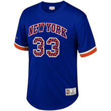Load image into Gallery viewer, Men&#39;s Mitchell &amp; Ness Patrick Ewing Blue New York Knicks Player Name &amp; Number T-Shirt