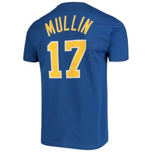 Load image into Gallery viewer, Men&#39;s Mitchell &amp; Ness Chris Mullin Royal Golden State Warriors Hardwood Classics Name &amp; Number Team T-Shirt