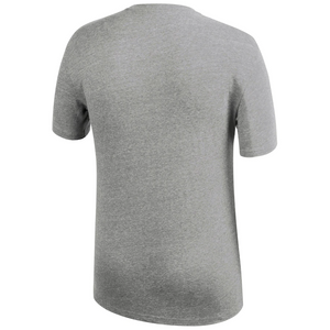 Men's Mitchell & Ness Heathered Gray Utah Jazz Hardwood Classics Throwback Logo Tri-Blend T-Shirt