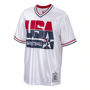 Men's Mitchell & Ness Karl Malone White USA Basketball 1992 Dream Team Authentic Shooting Shirt
