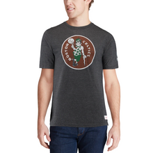 Load image into Gallery viewer, Men&#39;s Mitchell &amp; Ness Heathered Black Boston Celtics Hardwood Classics Throwback Logo Tri-Blend T-Shirt