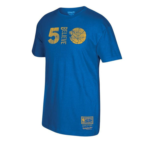 Men's Mitchell & Ness Royal Golden State Warriors Bay Bridge Hometown T-Shirt