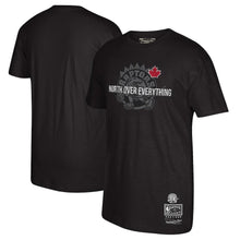 Load image into Gallery viewer, Men&#39;s Mitchell &amp; Ness Black Toronto Raptors Hardwood Classics North Over Everything Hometown T-Shirt