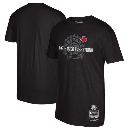 Men's Mitchell & Ness Black Toronto Raptors Hardwood Classics North Over Everything Hometown T-Shirt