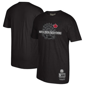 Men's Mitchell & Ness Black Toronto Raptors Hardwood Classics North Over Everything Hometown T-Shirt