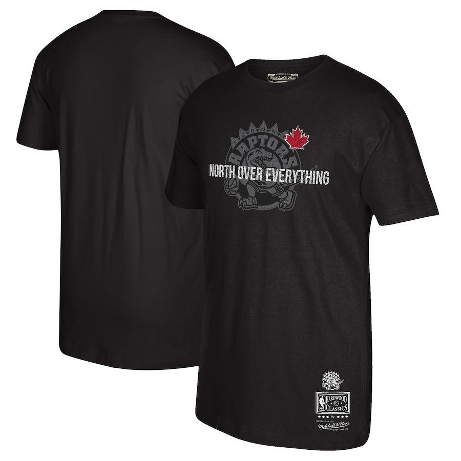 Men's Mitchell & Ness Black Toronto Raptors Hardwood Classics North Over Everything Hometown T-Shirt