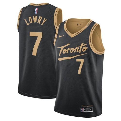 Toronto Raptors Nike City Edition Swingman Jersey - Black - Kyle Lowry - Mens