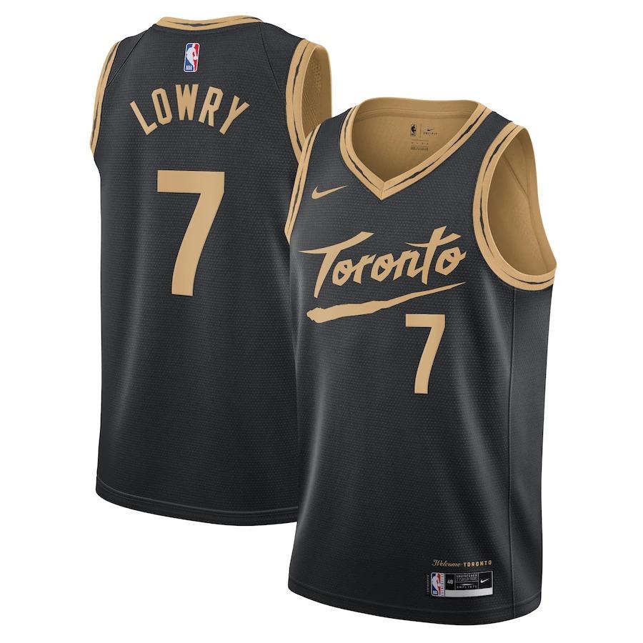 Toronto Raptors Nike City Edition Swingman Jersey - Black - Kyle Lowry - Mens