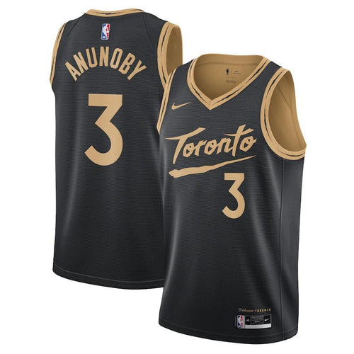 Toronto Raptors Nike City Edition Swingman Jersey - Black - OG Anunoby - Mens