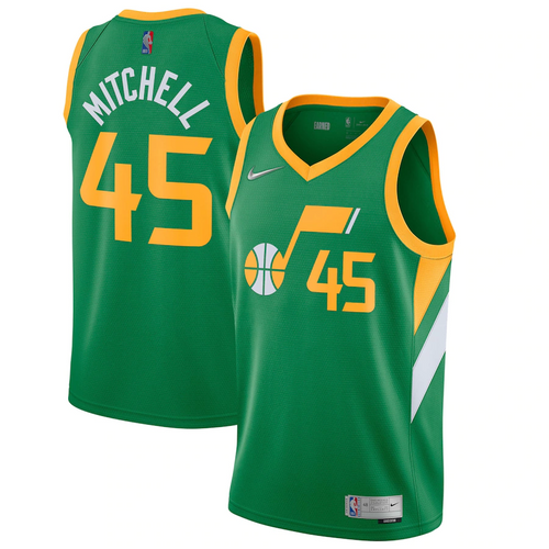 Utah Jazz Nike Earned Edition Swingman Jersey - Donovan Mitchell - Mens